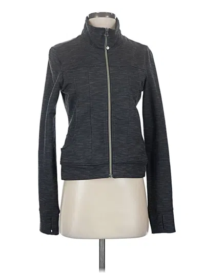 Pre-owned Athleta Track Jacket In Gray