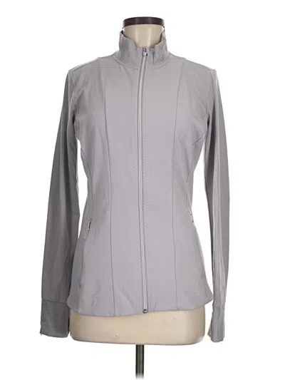 Pre-owned Athleta Track Jacket In Gray