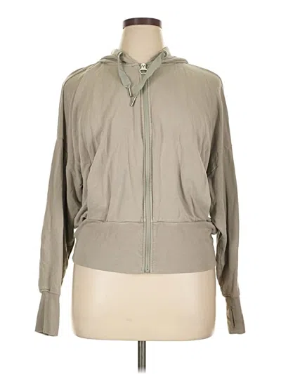 Pre-owned Athleta Track Jacket In Gray