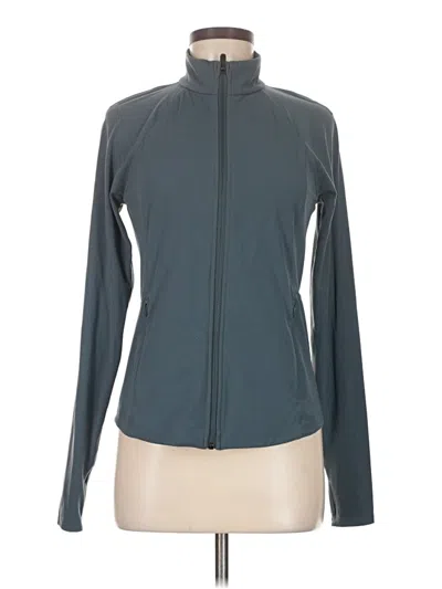 Pre-owned Athleta Track Jacket In Gray