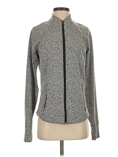 Pre-owned Athleta Track Jacket In Gray