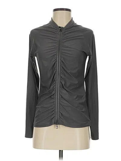 Pre-owned Athleta Track Jacket In Gray