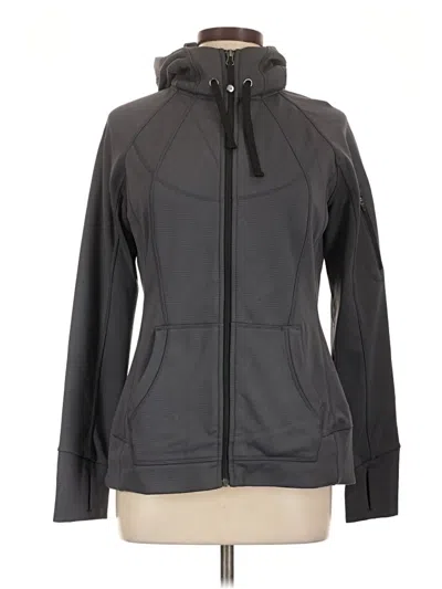 Pre-owned Athleta Track Jacket In Gray