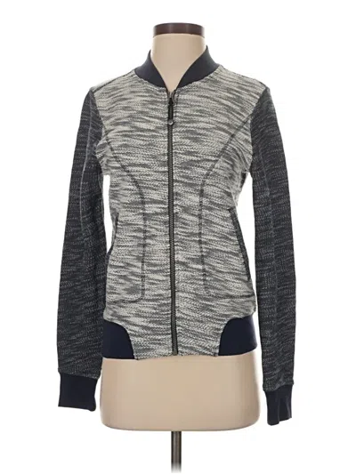 Pre-owned Athleta Track Jacket In Gray