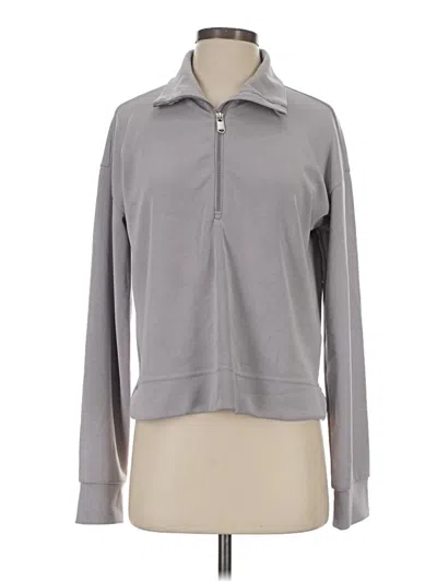 Pre-owned Athleta Track Jacket In Gray
