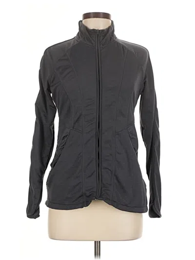 Pre-owned Athleta Track Jacket In Gray