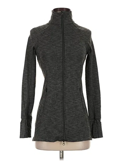 Pre-owned Athleta Track Jacket In Gray