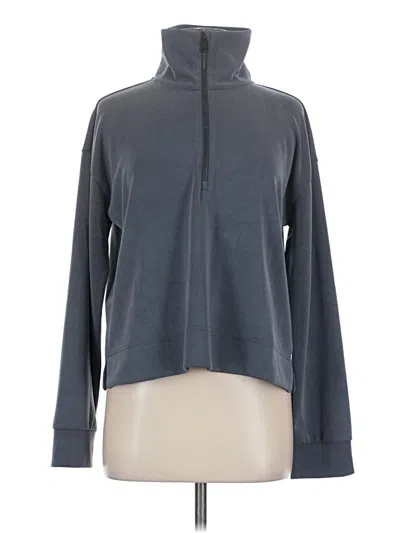 Pre-owned Athleta Track Jacket In Gray