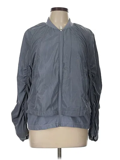 Pre-owned Athleta Track Jacket In Gray