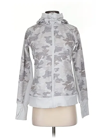 Pre-owned Athleta Track Jacket In Gray