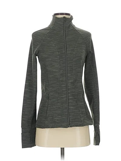 Pre-owned Athleta Track Jacket In Gray