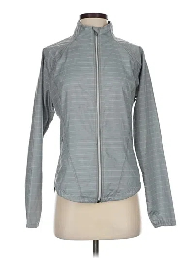 Pre-owned Athleta Track Jacket In Gray