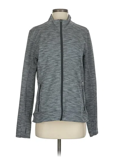 Pre-owned Athleta Track Jacket In Gray