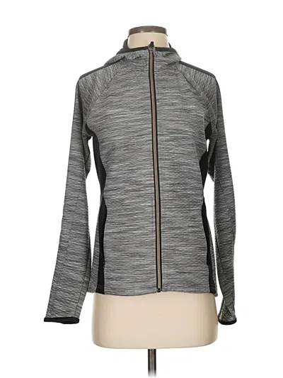 Pre-owned Athleta Track Jacket In Gray
