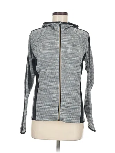 Pre-owned Athleta Track Jacket In Gray