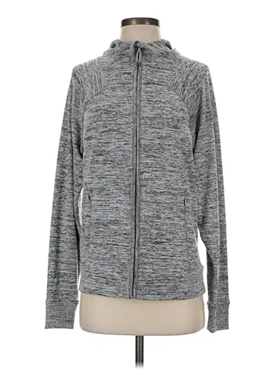 Pre-owned Athleta Track Jacket In Gray
