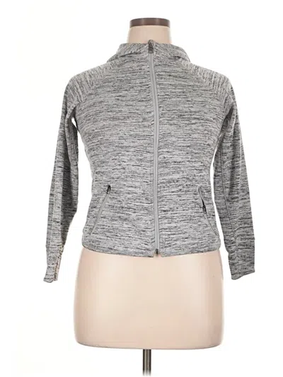 Pre-owned Athleta Track Jacket In Gray