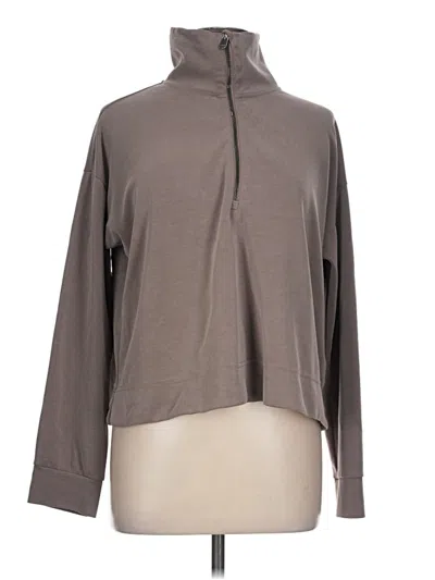 Pre-owned Athleta Track Jacket In Gray