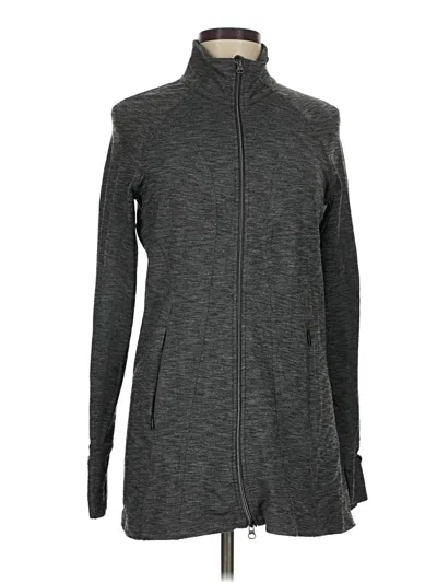 Pre-owned Athleta Track Jacket In Gray
