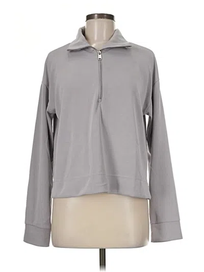 Pre-owned Athleta Track Jacket In Gray