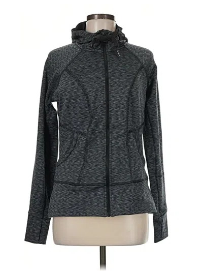 Pre-owned Athleta Track Jacket In Gray
