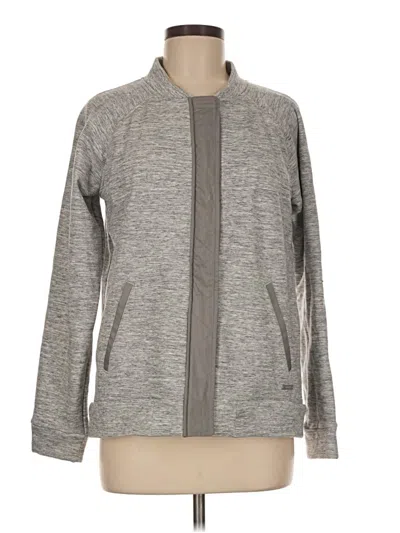 Pre-owned Athleta Track Jacket In Gray