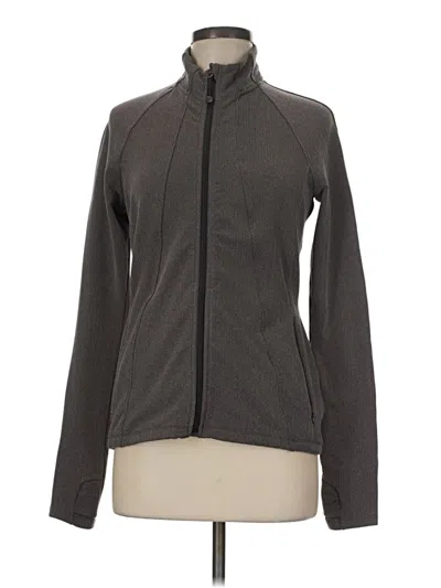 Pre-owned Athleta Track Jacket In Gray