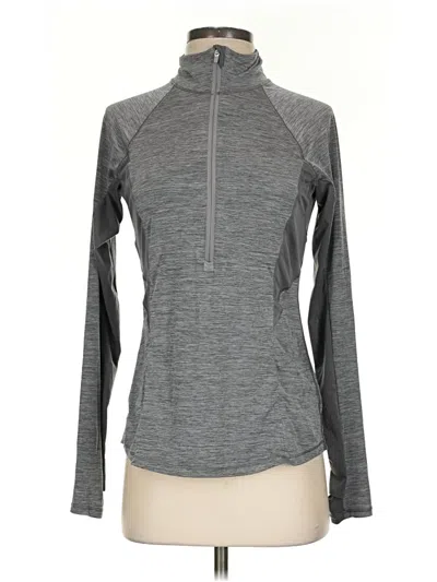 Pre-owned Athleta Track Jacket In Gray