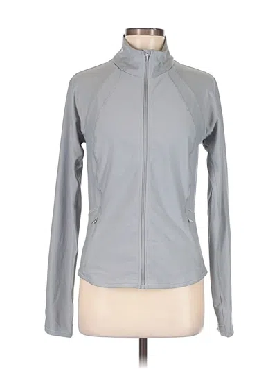 Pre-owned Athleta Track Jacket In Gray