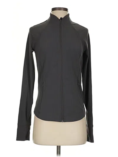Pre-owned Athleta Track Jacket In Gray