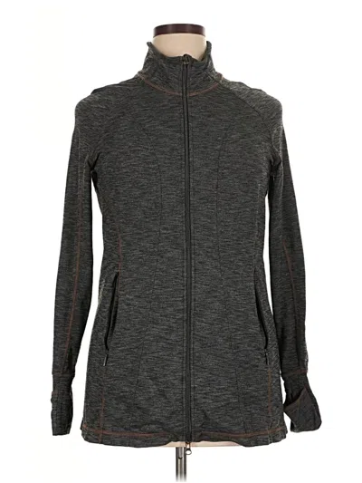 Pre-owned Athleta Track Jacket In Gray