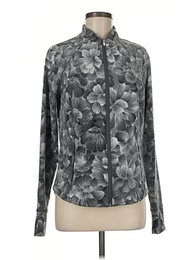 Pre-owned Athleta Track Jacket In Gray