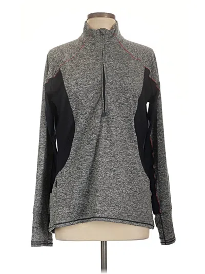 Pre-owned Athleta Track Jacket In Gray