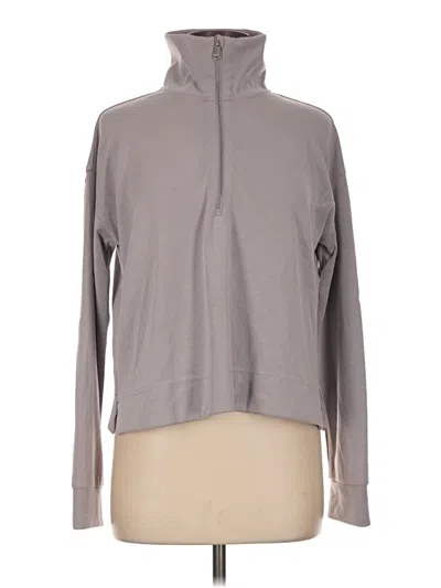 Pre-owned Athleta Track Jacket In Gray