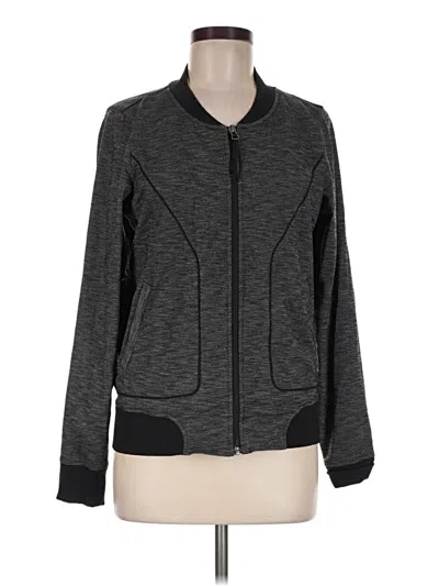 Pre-owned Athleta Track Jacket In Gray
