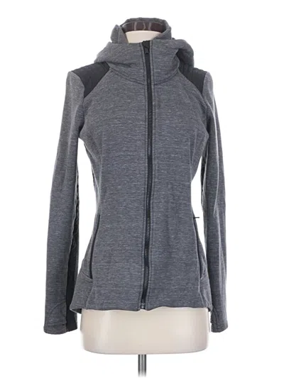 Pre-owned Athleta Track Jacket In Gray