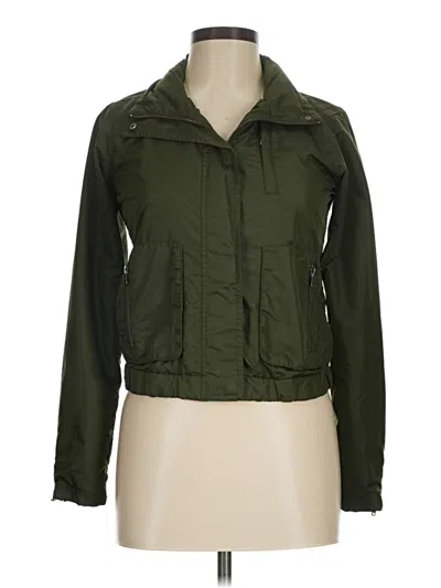 Pre-owned Athleta Track Jacket In Green
