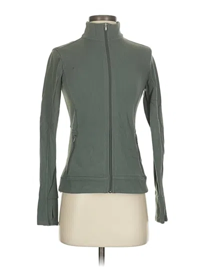 Pre-owned Athleta Track Jacket In Green