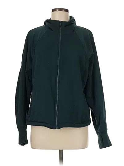 Pre-owned Athleta Track Jacket In Green