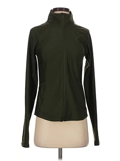 Pre-owned Athleta Track Jacket In Green