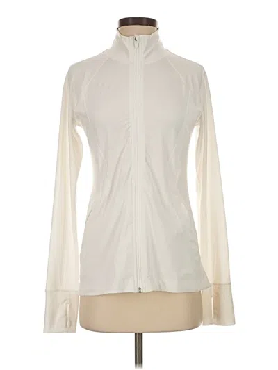 Pre-owned Athleta Track Jacket In Ivory
