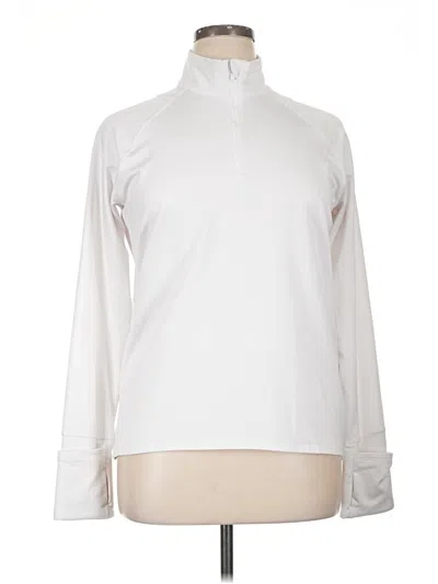Pre-owned Athleta Track Jacket In Ivory