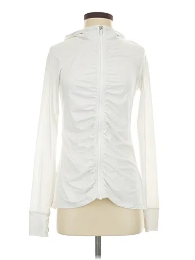 Pre-owned Athleta Track Jacket In Ivory