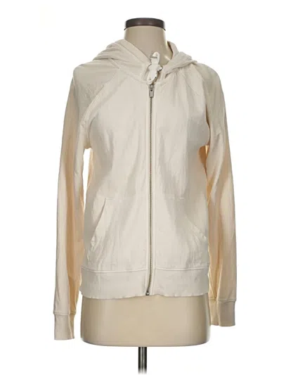 Pre-owned Athleta Track Jacket In Ivory