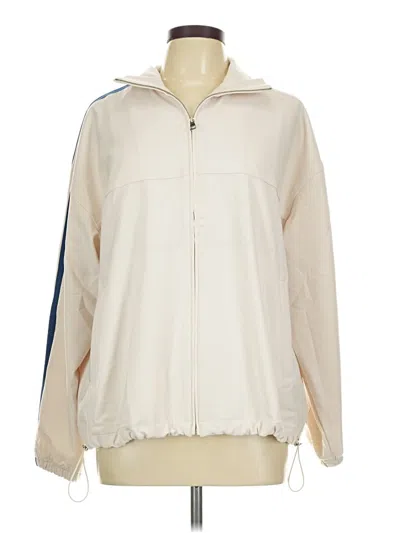 Pre-owned Athleta Track Jacket In Ivory