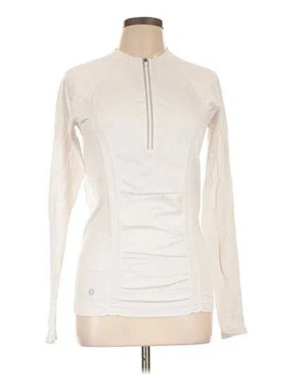 Pre-owned Athleta Track Jacket In Ivory