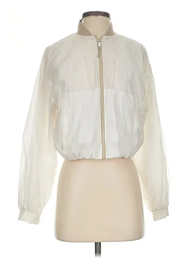 Pre-owned Athleta Track Jacket In Ivory