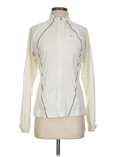 Pre-owned Athleta Track Jacket In Ivory