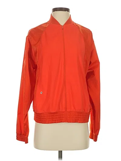 Pre-owned Athleta Track Jacket In Orange