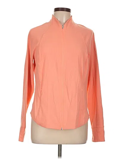 Pre-owned Athleta Track Jacket In Orange